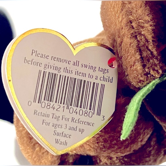 NWT TY Beanie Baby - SEAWEED the Otter Stuffed Toy (6 inch) Brown W/ Tags 1995 - Picture 9 of 13